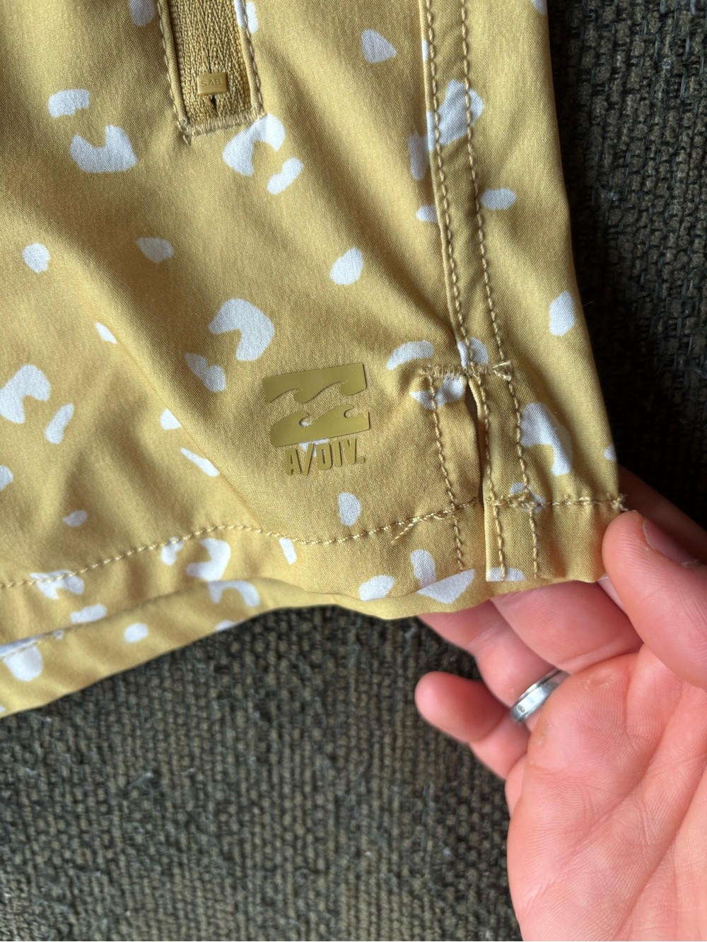 Billabong Yellow Printed Athletic Shorts - Picture 4 of 5